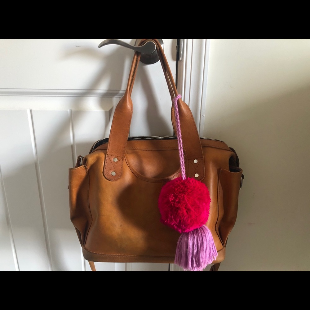 Hiptipico Leather Bag with Tassel